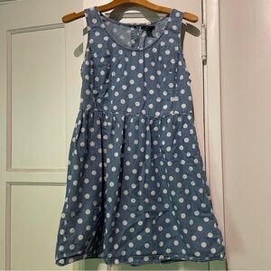 Forever 21 denim + polka dots dress